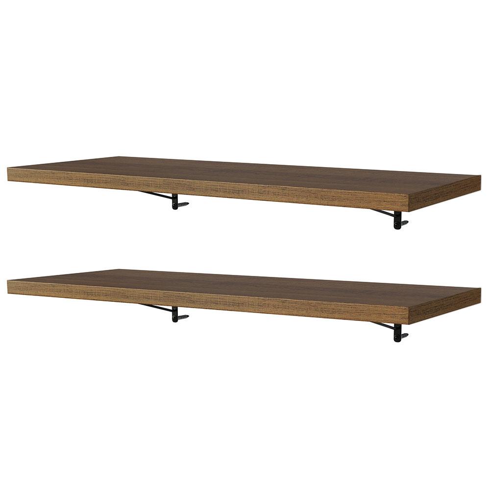 Kit 2 Prateleiras Suspensas para Cozinha Madesa 80 cm com Mão Francesa - Rustic