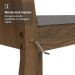 Kit 4 Cadeiras 4290 Madesa Rustic/Silver