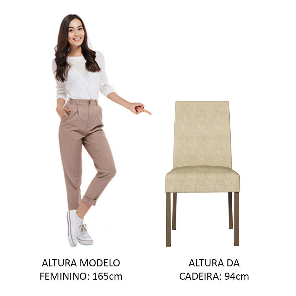 Kit 4 Cadeiras de Jantar 4255 Rustic/Imperial Madesa