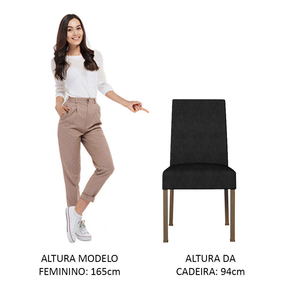 Kit 4 Cadeiras de Jantar 4255 Rustic/Oxford Madesa
