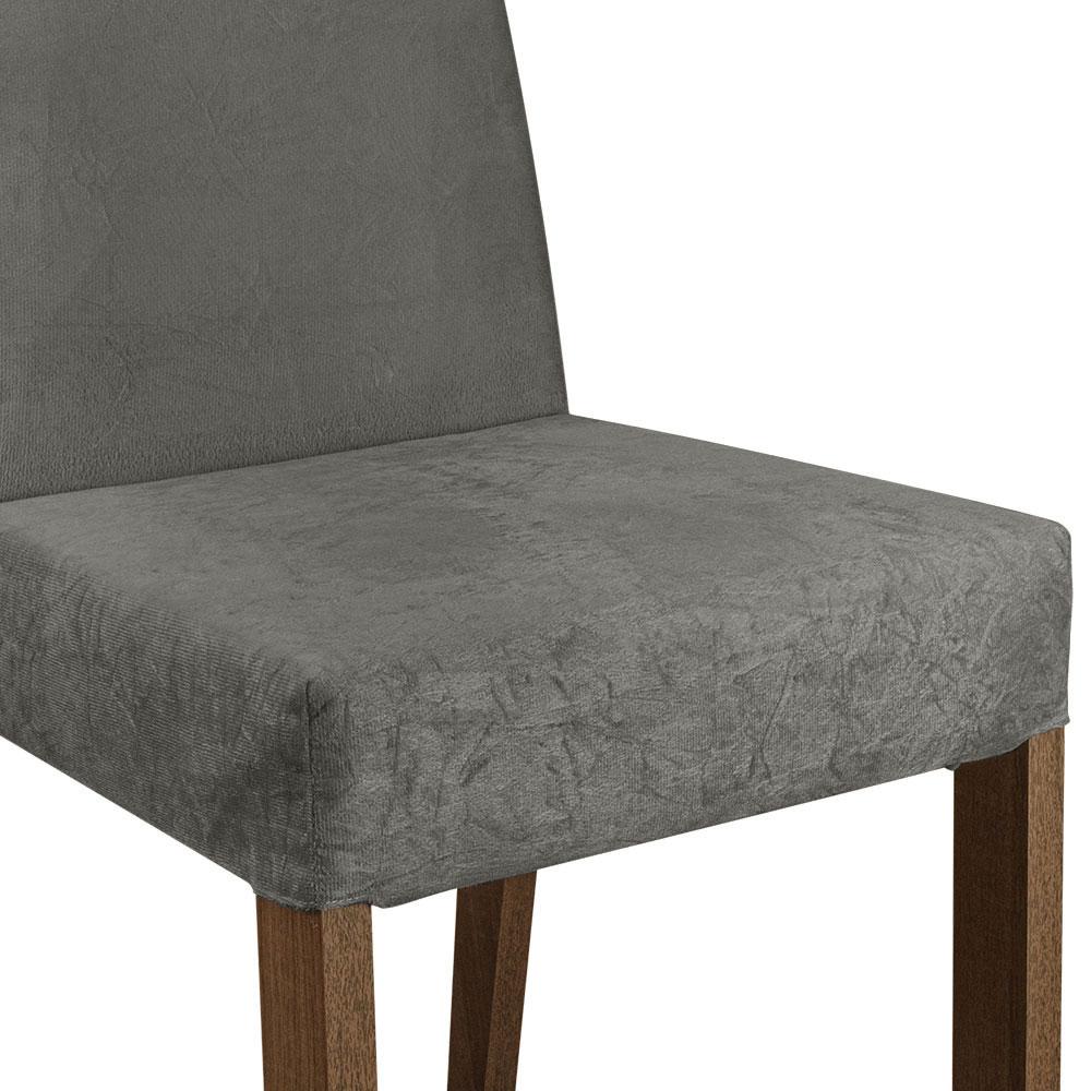 Kit 4 Cadeiras de Jantar 4255 Rustic/Silver Madesa