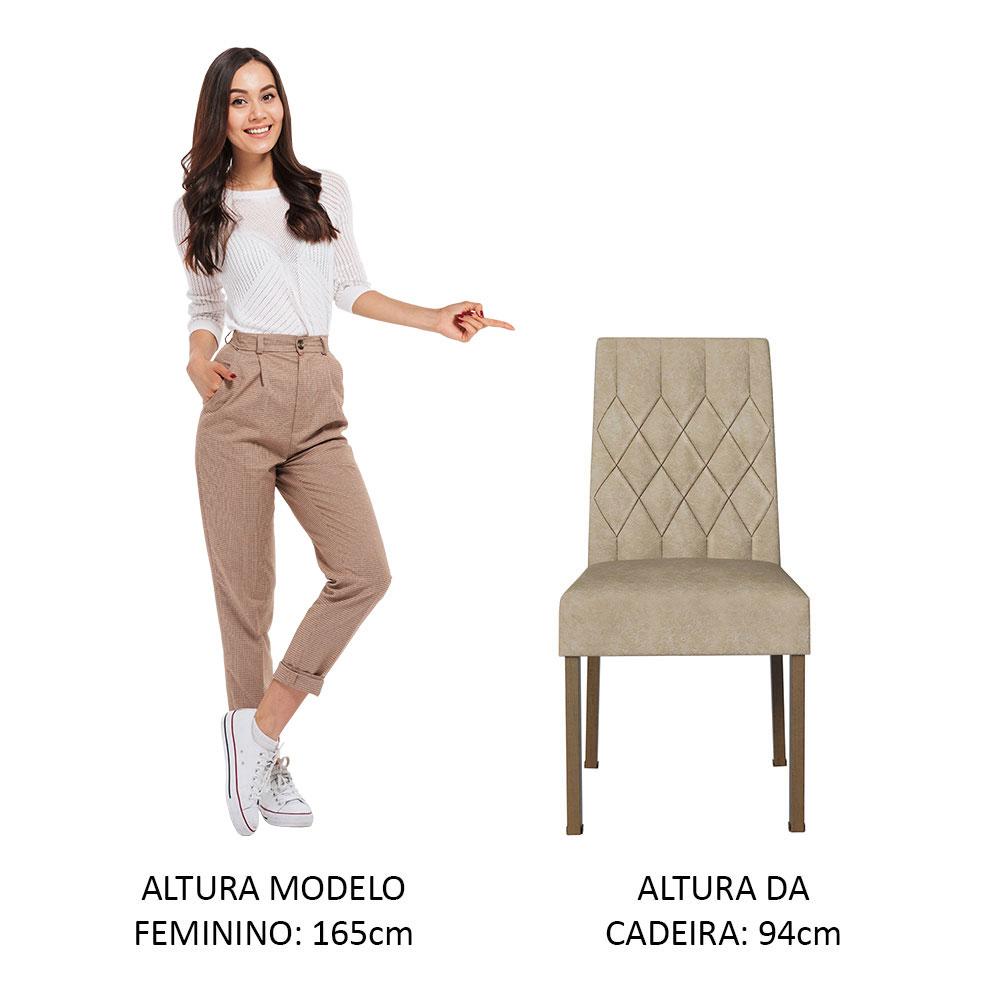 Kit 4 Cadeiras de Jantar 4256 Rustic/Imperial Madesa