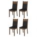 Kit 4 Cadeiras de Jantar 4280 Madesa Rustic/Preto