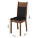 Kit 4 Cadeiras de Jantar 4280 Madesa Rustic/Preto