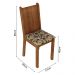 Kit 4 Cadeiras de Jantar 4290 Madesa Rustic/Bege Marrom