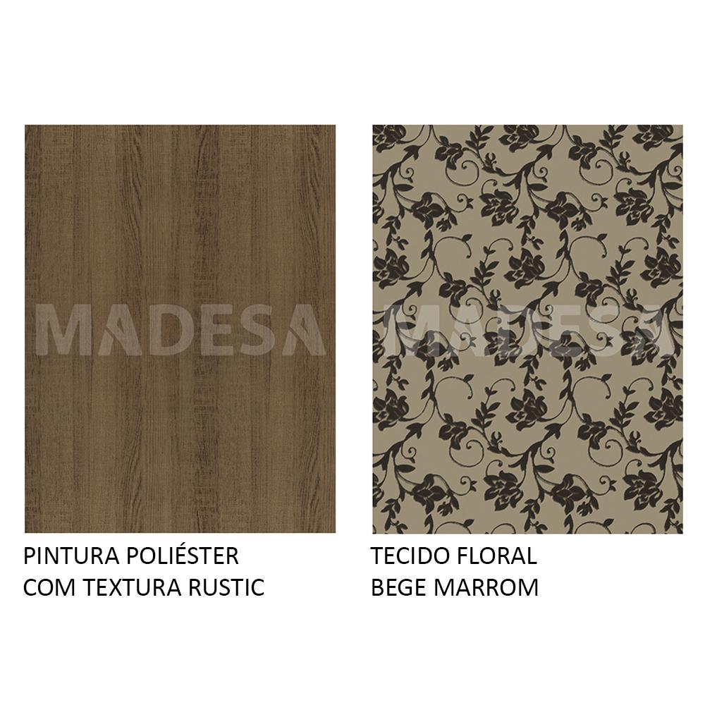 Kit 4 Cadeiras de Jantar 4290 Madesa Rustic/Bege Marrom