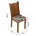 Kit 4 Cadeiras de Jantar 4290 Madesa Rustic/Hibiscos