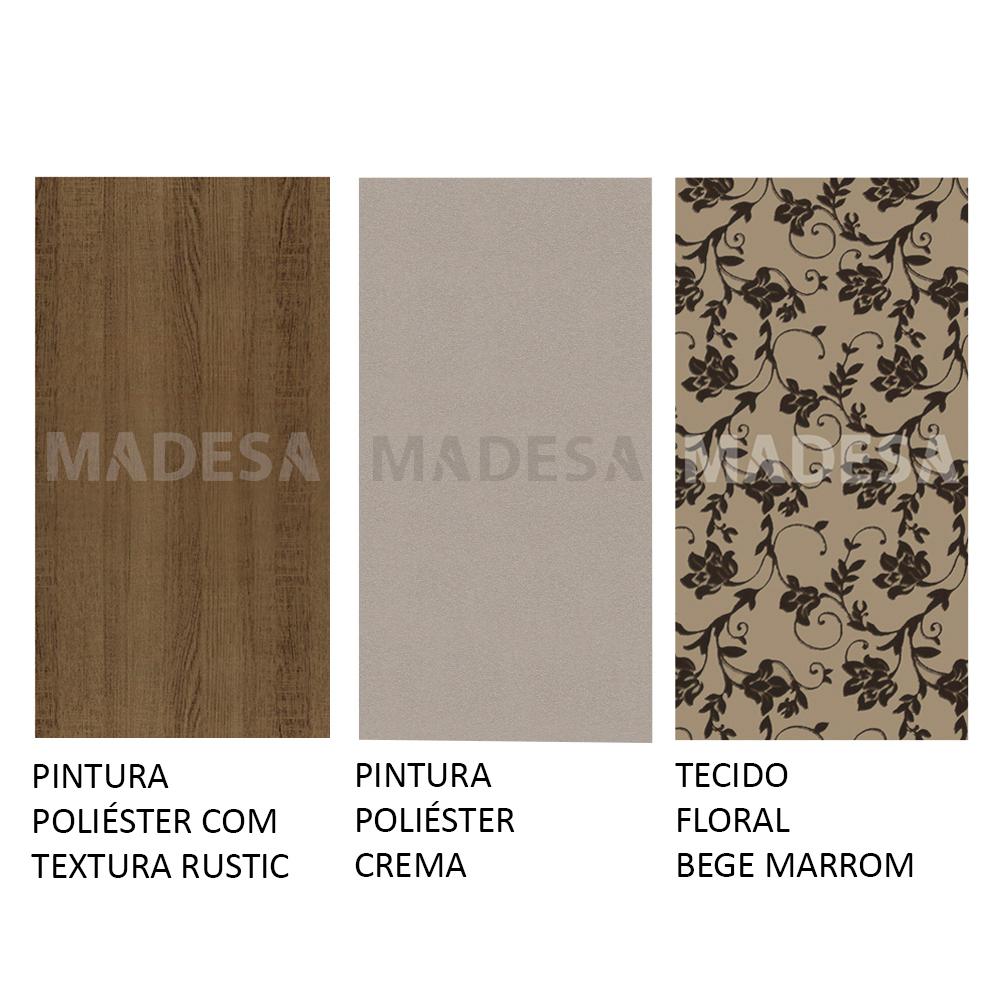 Kit 4 Cadeiras de Jantar 4291 Madesa Rustic/Crema/Bege Marrom