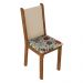 Kit 4 Cadeiras de Jantar 4291 Madesa Rustic/Crema/Hibiscos