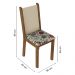 Kit 4 Cadeiras de Jantar 4291 Madesa Rustic/Crema/Hibiscos