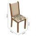 Kit 4 Cadeiras de Jantar 4291 Rustic/Crema/Lírio Bege Madesa