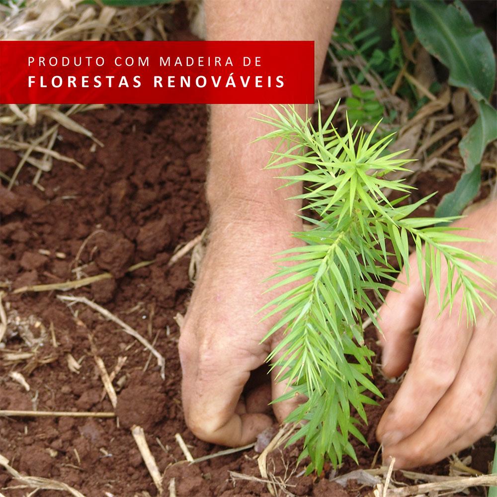 Kit 6 Cadeiras 4290 Madesa - Rustic/Hibiscos