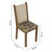 Kit 6 Cadeiras 4291 Madesa - Rustic/Crema/Bege Marrom