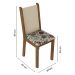 Kit 6 Cadeiras 4291 Madesa - Rustic/Crema/Hibiscos