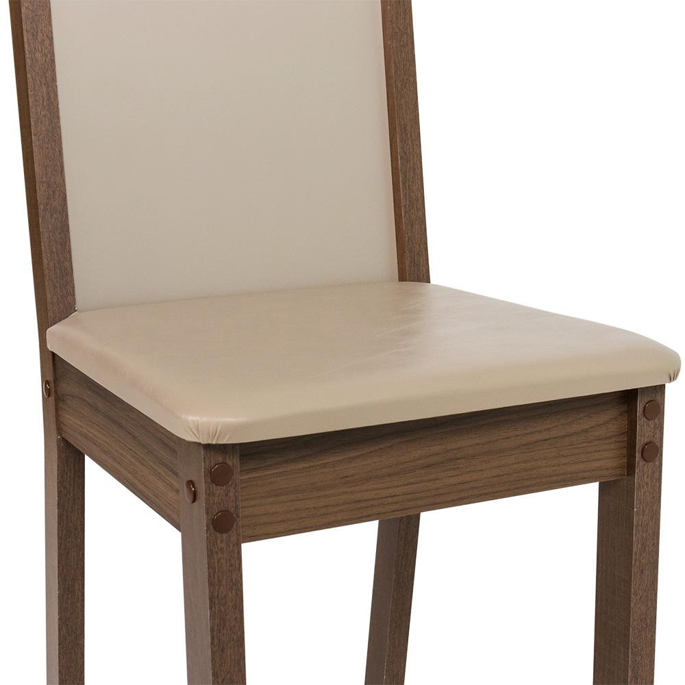 Kit 6 Cadeiras Rustic/Crema/Sintético Bege 4280 Madesa