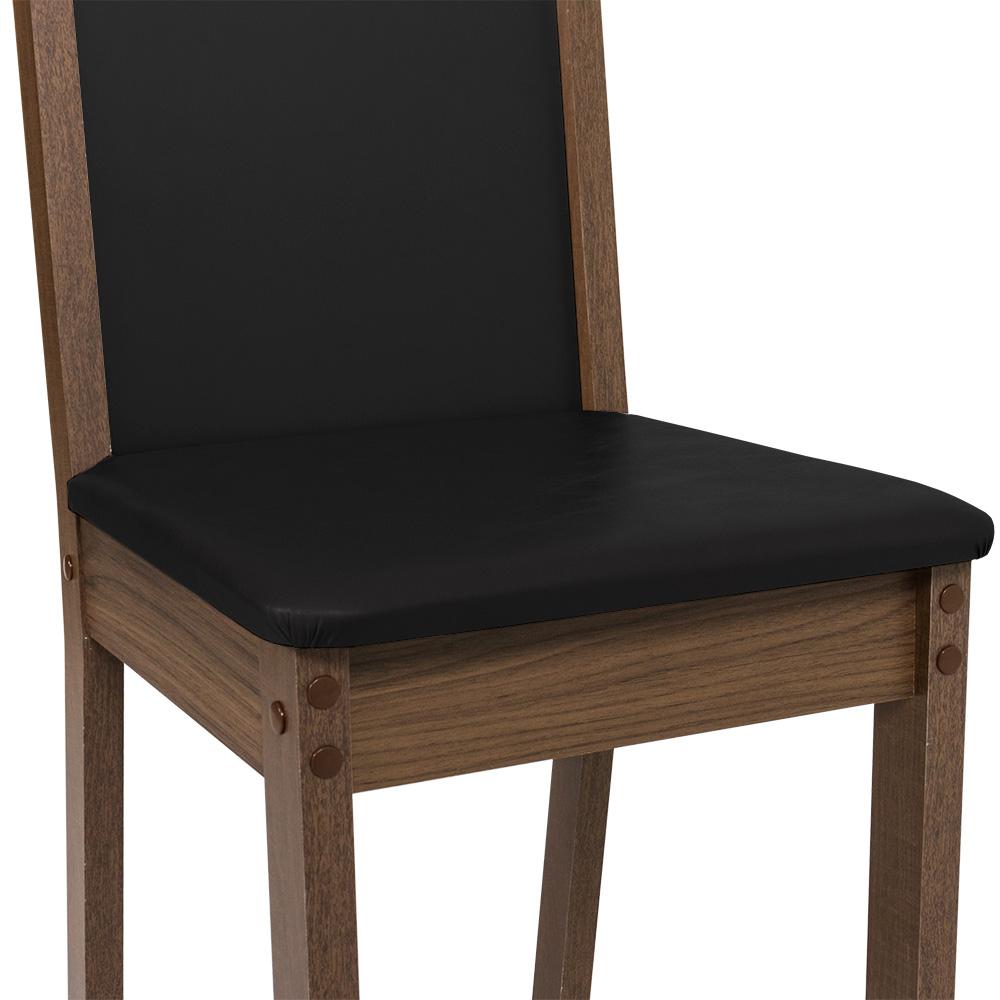 Kit 6 Cadeiras Rustic/Preto 4280 Madesa