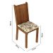Kit 6 Cadeiras de Jantar 4290 Madesa - Rustic/Lírio Bege
