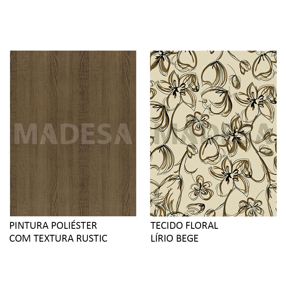 Kit 6 Cadeiras de Jantar 4290 Madesa - Rustic/Lírio Bege