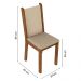 Kit 6 Cadeiras de Jantar 4291 Madesa Rustic/Crema/Pérola