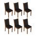 Kit 6 Cadeiras de Jantar 4291 Madesa Rustic/Preto