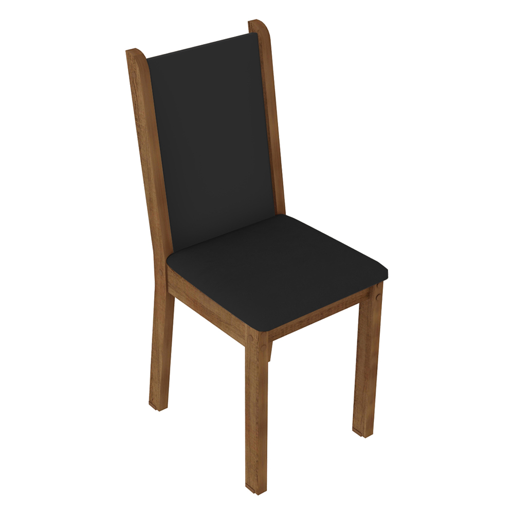 Kit 6 Cadeiras de Jantar 4291 Madesa Rustic/Preto
