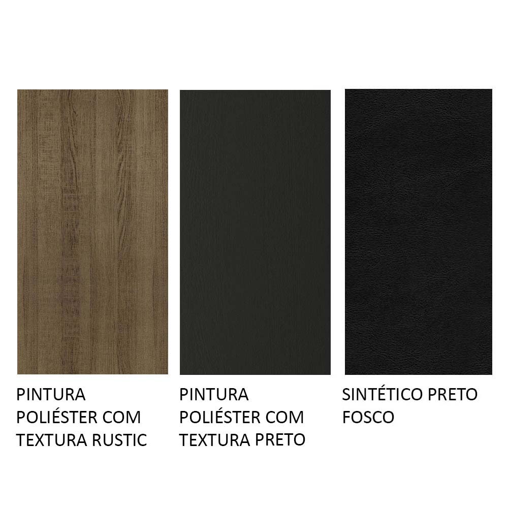Kit 6 Cadeiras de Jantar 4291 Madesa Rustic/Preto