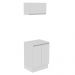 Kit Armário de Cozinha 60 cm 100% MDF 2 Portas e 1 Suspensa Branco Smart Madesa