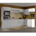 Kit Armário de Cozinha 60 cm 100% MDF 2 Portas e 1 Suspensa Branco Smart Madesa