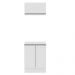 Kit Armário de Cozinha 60 cm 100% MDF 2 Portas e 1 Suspensa Branco Smart Madesa