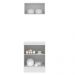 Kit Armário de Cozinha 60 cm 100% MDF 2 Portas e 1 Suspensa Branco Smart Madesa