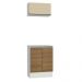 Kit Armário de Cozinha 60 cm 100% MDF 2 Portas e 1 Suspensa Com Tampo Branco/Rustic/Crema Smart Madesa