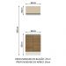 Kit Armário de Cozinha 60 cm 100% MDF 2 Portas e 1 Suspensa Com Tampo Branco/Rustic/Crema Smart Madesa