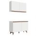 Kit Armário de Cozinha Aéreo e Balcão Gabinete de Pia 120 cm Branco Reims Madesa