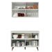 Kit Armário de Cozinha Aéreo e Balcão Gabinete de Pia 120 cm Branco Reims Madesa