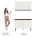 Kit Armário de Cozinha Aéreo e Balcão Gabinete de Pia 120 cm Branco Reims Madesa