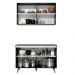 Kit Armário de Cozinha Aéreo e Balcão Gabinete de Pia 120 cm Preto Reims Madesa