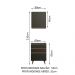 Kit Armário de Cozinha Aéreo e Balcão com 3 Gavetas 60 cm Preto Reims Madesa