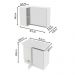 Kit Armário de Cozinha de Canto 100% MDF 2 Portas e Nicho Branco Smart Madesa
