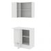 Kit Armário de Cozinha de Canto 100% MDF 2 Portas e Nicho Branco Smart Madesa