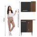 Kit Armário de Cozinha de Canto Reto 2 Portas com Armário Aéreo, Adega e Balcão Emilly Madesa