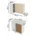Kit Armário de Cozinha de Canto Reto 2 Portas e Nicho com Tampo 100% MDF Branco/Rustic/Crema Smart Madesa