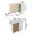 Kit Armário de Cozinha de Canto Reto 2 Portas e Nicho com Tampo 100% MDF Branco/Rustic/Crema Smart Madesa