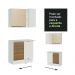 Kit Armário de Cozinha de Canto Reto 2 Portas e Nicho com Tampo 100% MDF Branco/Rustic/Crema Smart Madesa