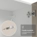 Kit Balcão + Cristaleira 60 cm Branco/Rustic/Crema Smart 100% MDF Madesa