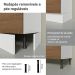 Kit Balcão + Cristaleira 60 cm Branco/Rustic/Crema Smart 100% MDF Madesa