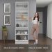 Kit Balcão + Cristaleira 70cm Branco Veludo Lux Madesa 01