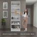 Kit Balcão + Cristaleira 70cm Branco/Preto Lux Madesa 01