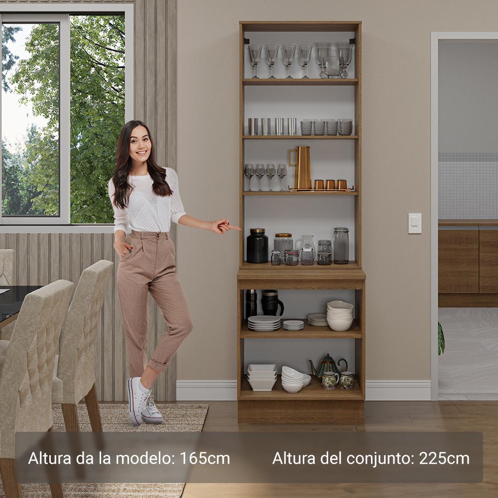 Kit Balcão + Cristaleira 70cm Rustic Glamy Madesa 01
