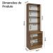 Kit Balcão + Cristaleira 70cm Rustic/Branco Agata Madesa 01