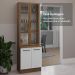 Kit Balcão + Cristaleira 70cm Rustic/Branco Agata Madesa 01